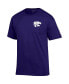 Фото #3 товара Men's Purple Kansas State Wildcats Stack 2-Hit T-shirt