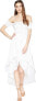 Фото #1 товара Lucy Love 171490 Womens Portrait Hi-Low A-Line Dress Solid White Size Medium