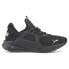 Puma Softride Enzo Evo Metallic Running Womens Black Sneakers Athletic Shoes 37