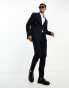 Only & Sons slim fit linen mix suit jacket in navy