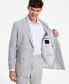 Фото #4 товара Men's Modern-Fit Double-Breasted Linen Suit Jacket