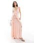 Фото #1 товара ASOS DESIGN frill detail cut out cami maxi dress in pink