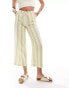 ONLY Tall loose fit trouser in green & pink stripe