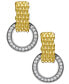 ფოტო #1 პროდუქტის Diamond Mesh Circle Drop Earrings in 22k Yellow Gold Vermeil over Sterling Silver and Sterling Silver
