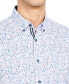 ფოტო #3 პროდუქტის Men's Slim-Fit Performance Stretch Floral Print Short-Sleeve Button-Down Shirt