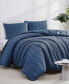 Фото #2 товара Dhara 3 Piece Textured Duvet Cover and Sham Set, King/California King