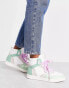Фото #6 товара Pimkie high top trainers in white with green colourblock