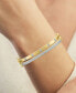 ფოტო #11 პროდუქტის 2-Pc. Set Diamond Bangle Bracelets (1/5 ct. t.w.) in 14k Gold-Plated Sterling Silver