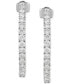 Фото #3 товара Diamond In & Out Small Hoop Earrings (1-1/2 ct. t.w.) in 10k White Gold