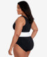 Фото #3 товара Plus Size One-Shoulder One-Piece Swimsuit