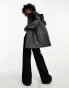 Only hooded raincoat in charcoal grey M - фото #6