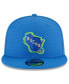 Фото #3 товара Men's Blue Milwaukee Bucks 2023/24 City Edition Alternate 9FIFTY Snapback Adjustable Hat