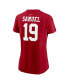 Фото #3 товара Women's Deebo Samuel Scarlet San Francisco 49ers Super Bowl LVIII Patch Player Name and Number T-shirt