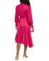 Taylor Surplice Ruffle Midi Dress Women's Pink 2