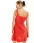 ASOS DESIGN seamed mini tennis sundress in red Красный, 36 - фото #8