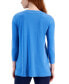 Women's Solid 3/4 Sleeve Lace-Up Knit Top, Created for Macy's