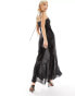 Фото #4 товара Weekday Yoko sheer maxi slip dress in black