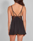 Women's 1 Piece Micro Nightgown with Lace and Open Back
