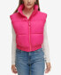 Фото #1 товара Women's Extended-Shoulder Cropped Puffer Vest