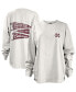 Фото #1 товара Women's White Mississippi State Bulldogs Pennant Stack Oversized Long Sleeve T-shirt