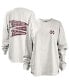 Women's White Mississippi State Bulldogs Pennant Stack Oversized Long Sleeve T-shirt