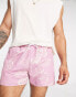 Фото #1 товара Topman floral swim shorts in pink