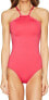 Kate Spade New York Women's 183934 Scalloped High Neck One Piece Swimsuit Size S