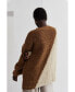 ფოტო #2 პროდუქტის Women's Reese Color Block Asymmetric Sweater