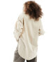 JJXX linen blend long sleeve shirt in beige