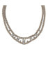 Laundry by Shelli Segal gold Tone Chain Collar Necklace with Baguette Stones