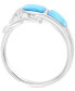 Larimar & Lab-Grown White Sapphire (1/20 ct. t.w.) Ring in Sterling Silver