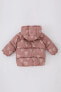 Фото #5 товара Куртка для малышей defacto Детская куртка с утеплителем и капюшоном "Сердечки"