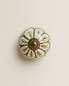 Ceramic flower door knob (pack of 2)