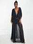 Фото #3 товара ASOS DESIGN goddess maxi dress with chain detail in black