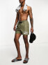 Фото #5 товара Nike Swimming Volley 5 inch large logo swim shorts in khaki