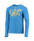 Фото #3 товара Men's Powder Blue Los Angeles Chargers Combine Authentic Static Abbreviation Long Sleeve T-shirt