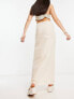 Фото #3 товара ASOS DESIGN linen bias maxi skirt in natural