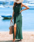 Фото #3 товара Women's Green Sleeveless Maxi Beach Dress