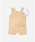 ფოტო #1 პროდუქტის Baby Boy Organic Cotton Onesie And Shortall Set Sand Stripe - Infant