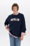 Relax Fit Bisiklet Yaka Kalın Sweatshirt B6587ax23wn