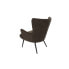 Фото #3 товара Кресло DKD Home Decor полиэстер Деревянный MDF Gris Oscuro (60 x 57 x 88 cm)