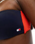 Tommy Jeans heritage knot front colour block bandeau in red and navy