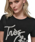 Women's Tres Chic Fringe-Logo T-Shirt