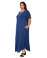 ფოტო #4 პროდუქტის Plus Size Scarlett Maxi Pocket Dress