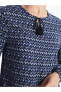 Фото #4 товара LCW Grace Bağlamalı Yaka Desenli Uzun Kollu Kadın Bluz