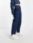 Whistles authentic elastic waist straight jeans in mid blue