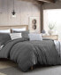 Фото #1 товара Lush Moselle Cotton Ruched Waffle Weave 2 Piece Duvet Cover Set, Twin XL
