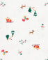 Kid 2-Piece Christmas Print Thermal Pajamas 5