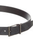 Burberry Check Tb E-Canvas & Leather Belt Men's Grey Os