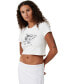 ფოტო #5 პროდუქტის Women's Crop Fit Graphic T-shirt